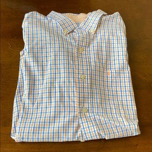 Izod blue and orange casual dress shirt